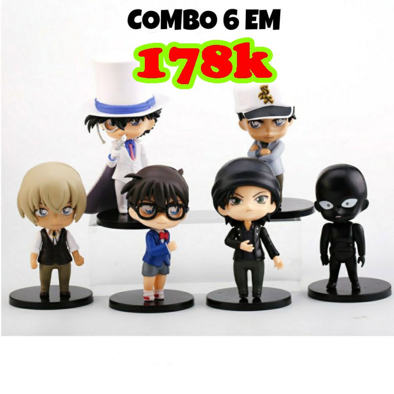 Bộ sưu tập 6 nhân vật Thám Tử Lừng Danh Conan Chibi siêu cute, cử động được khớp tay