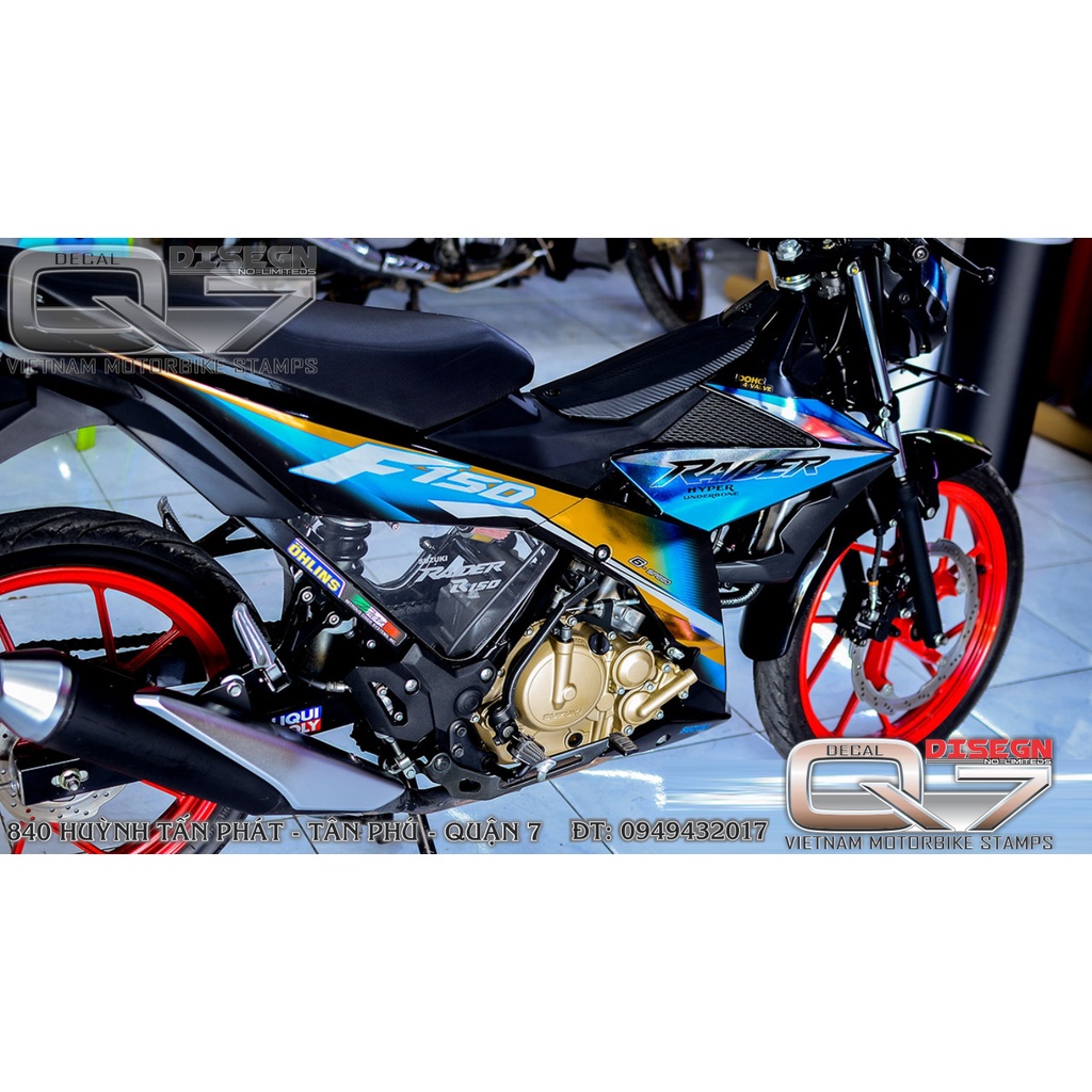 TEM RỜI RAIDER F150 XANH ĐEN