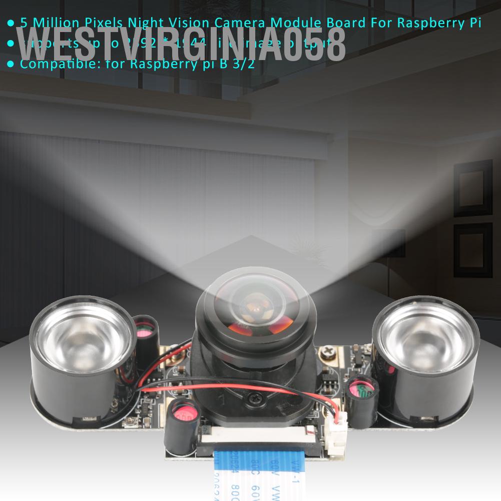 Westvirginia058 Westvirginia058 5 Million Pixels Night Vision Automatically Switch IR CUT Camera Module Board For Raspberry Pi