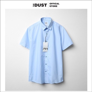 [FREESHIP - Ảnh Thật] Áo sơ mi nam ngắn tay trơn cổ bẻ basic Zra The Dust, Sơ mi nam công sở form slimfit vải cotton lụa