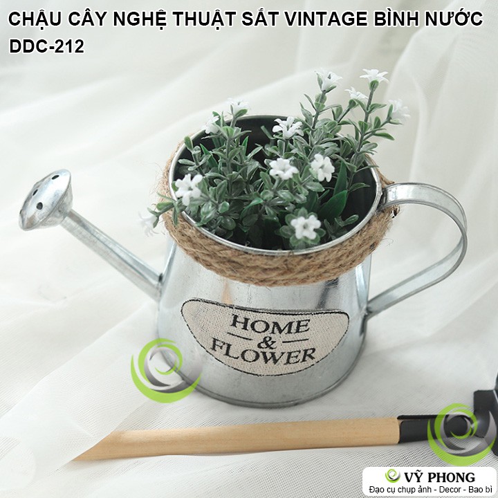 CHẬU CÂY SẮT BÌNH HOA VINTAGE PHONG CÁCH BẮC ÂU NORDIC TRANG TRÍ VƯỜN ĐẠO CỤ CHỤP ẢNH SẢN PHẨM INS DDC-212