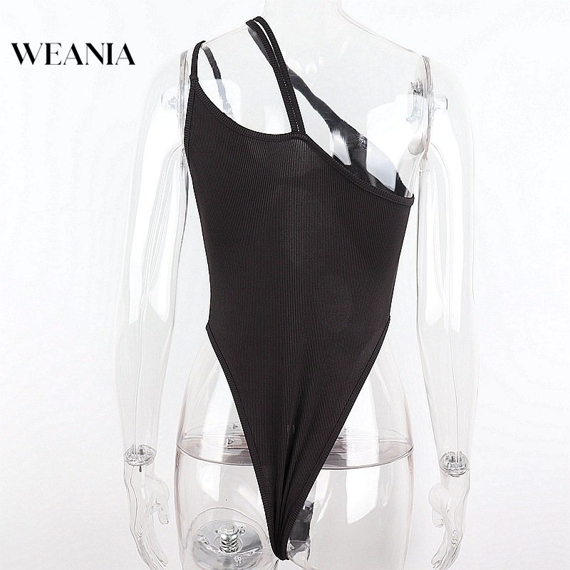 Bộ Áo Liền Quần Khoét Lỗ Màu Trơn Quyến Rũ Cho Nữ