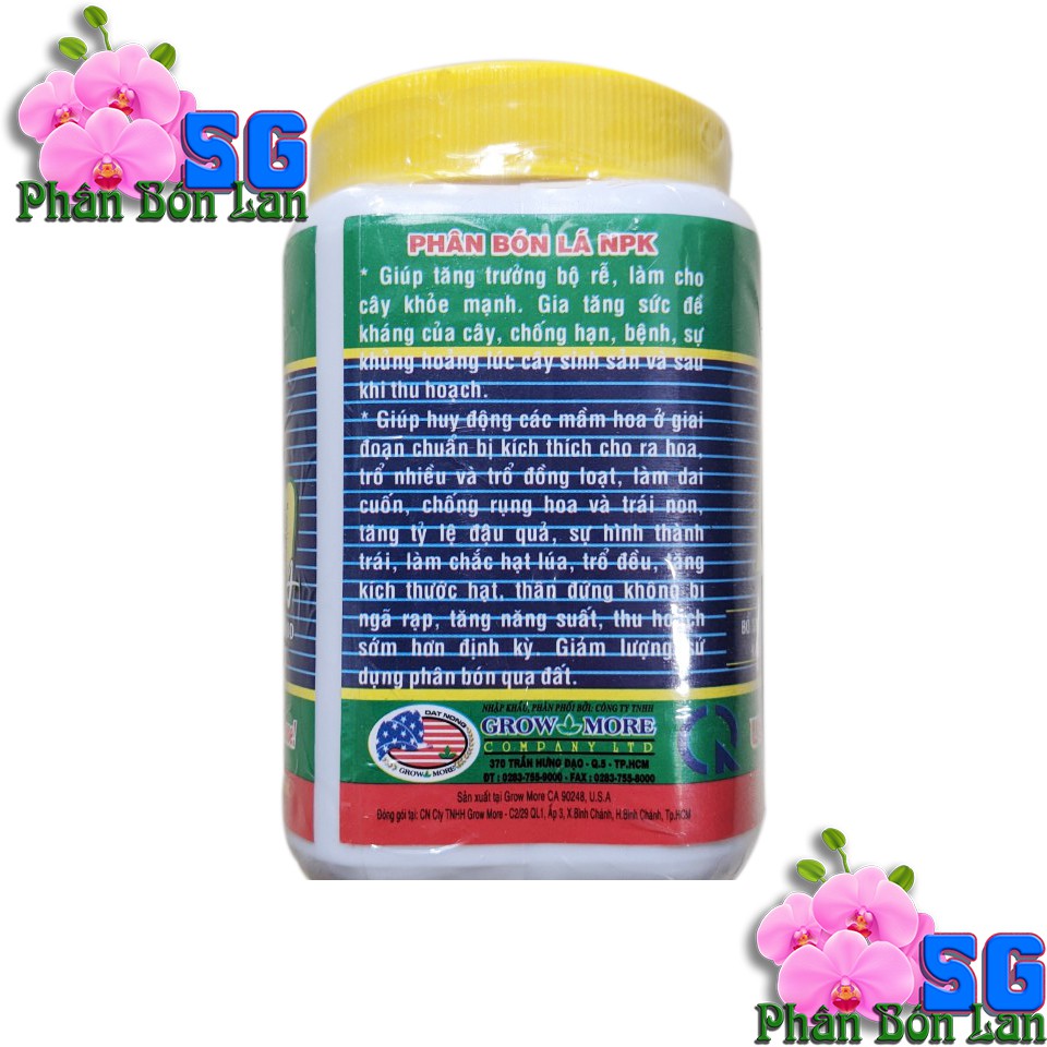 PHÂN BÓN LÁ 10-60-10 + TE - KÍCH THÍCH RA HOA CỰC MẠNH Hũ 100g Hàm lượng lân cao