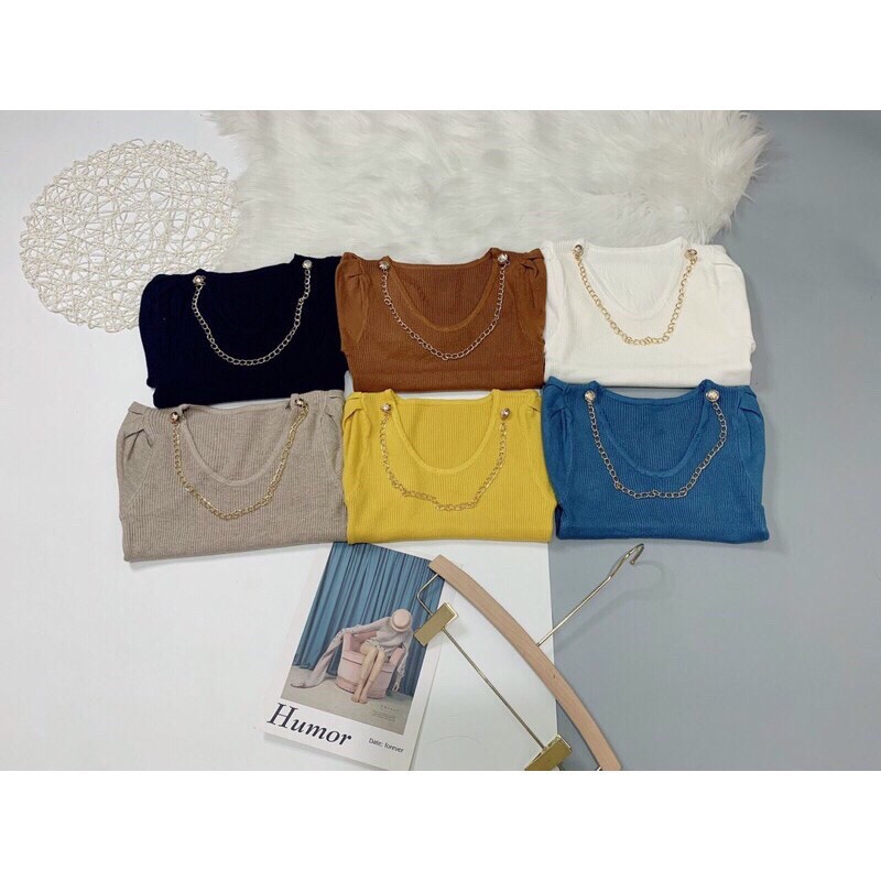 Áo len Mongtoghi tay bồng dáng ngắn siêu xinh | BigBuy360 - bigbuy360.vn