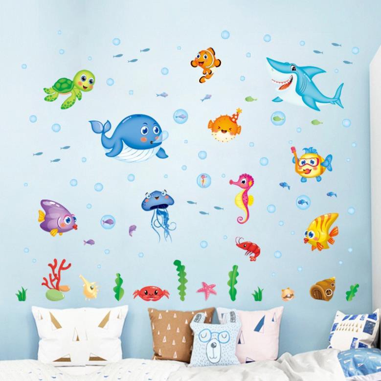 Tranh dán tường, decal decor siêu xinh động vật cho bé