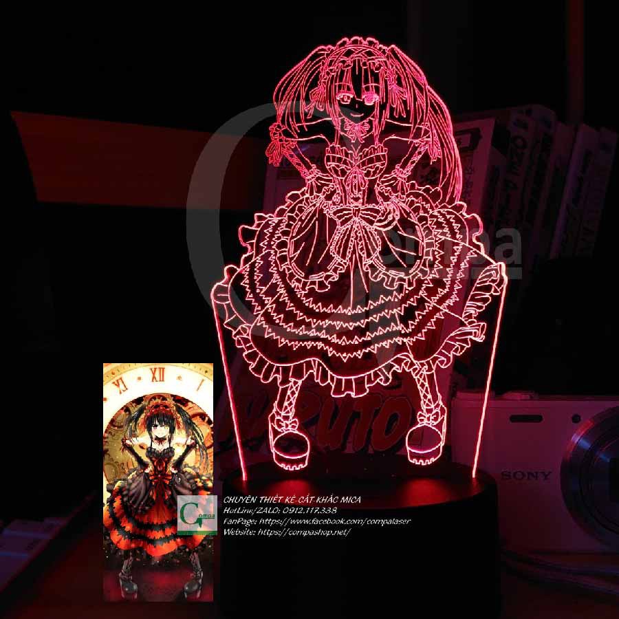 [ĐÈN NGỦ ĐẸP] Đèn Ngủ ANIME ĐÈN LED 3D Date A Live Kurumi Refrain Type 01 ADAL0101 16 Màu tùy chỉnh, quà tặng độc đáo