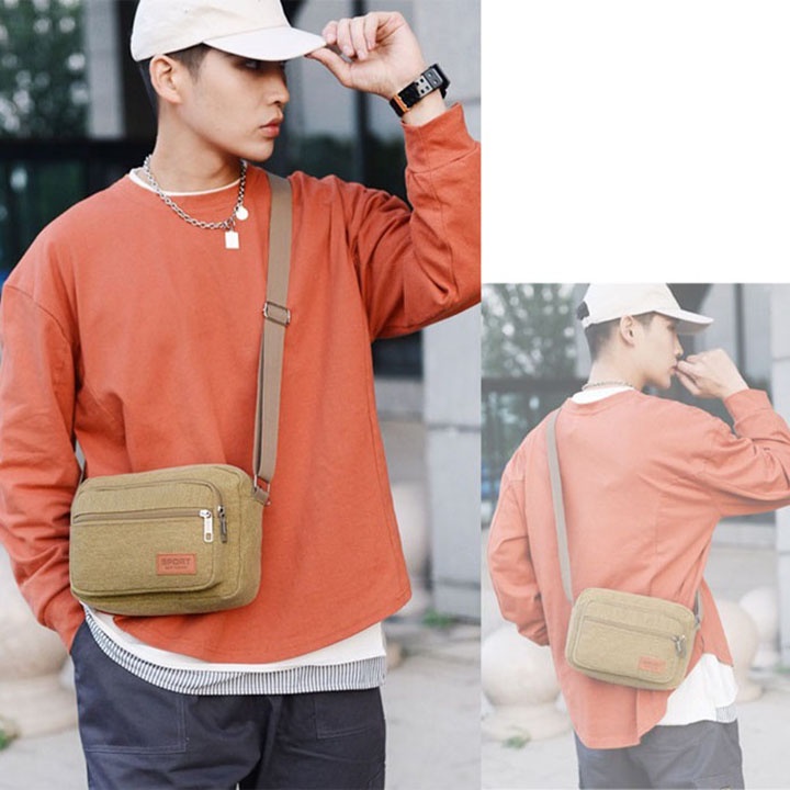 Túi Vải Bố Túi Đeo Vai Cho Nam, nữ Chất Dày Dặn, Bền Đẹp Size 24cm TUI-54