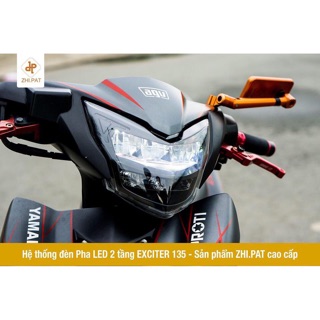 Đèn pha 2 tầng zhipat gắn exciter 135 .