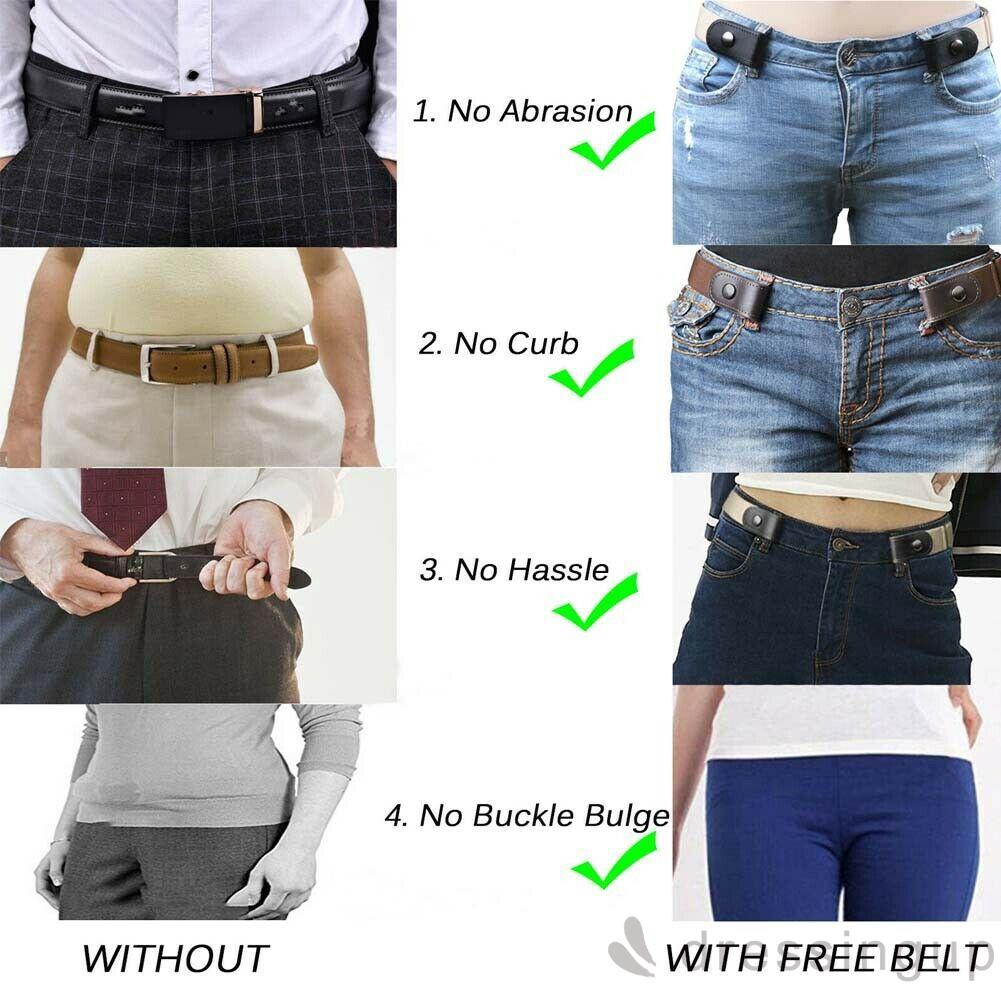 DRESSINGUP-Dây thắt lưng co giãn không khóa thời trang cho nam nữ