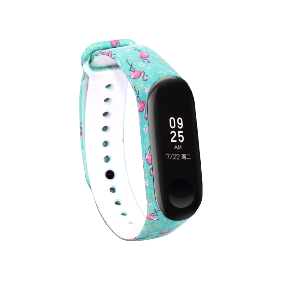 Dây đeo bằng silicon họa tiết rằn ri dành cho đồng hồ thông minh Xiaomi Mi Band 3 4 Miband 4