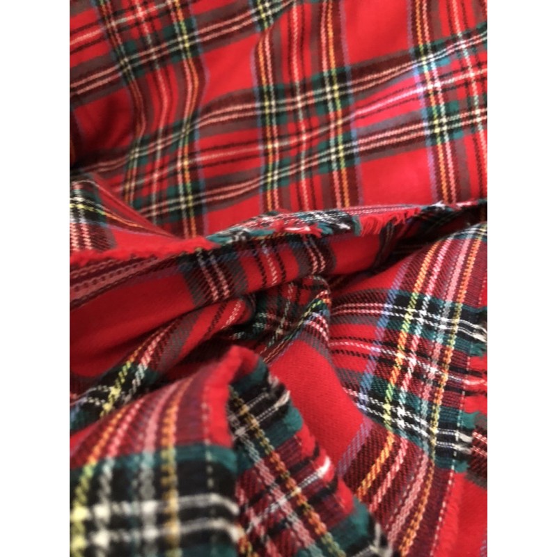 Combo 2m VẢI THô tuytxi CÀ BÔNG CARO KẺ ĐỎ XANH GIÁNG SINH