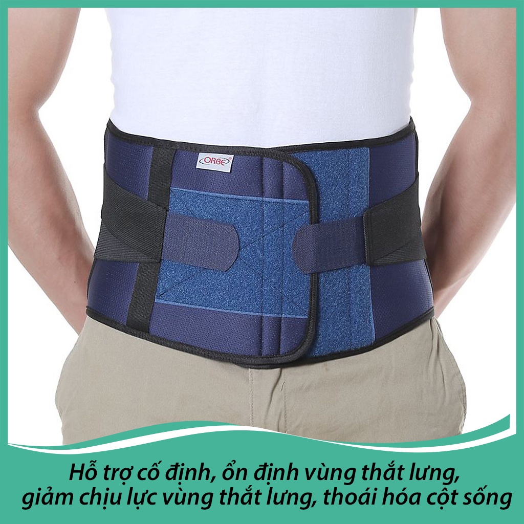 Đai thắt lưng  H1  ORBE - Đai hỗ trợ cho người đau lưng thoát vị đĩa đệm, thoái hóa đốt sống - Chất liệu vải không dệt