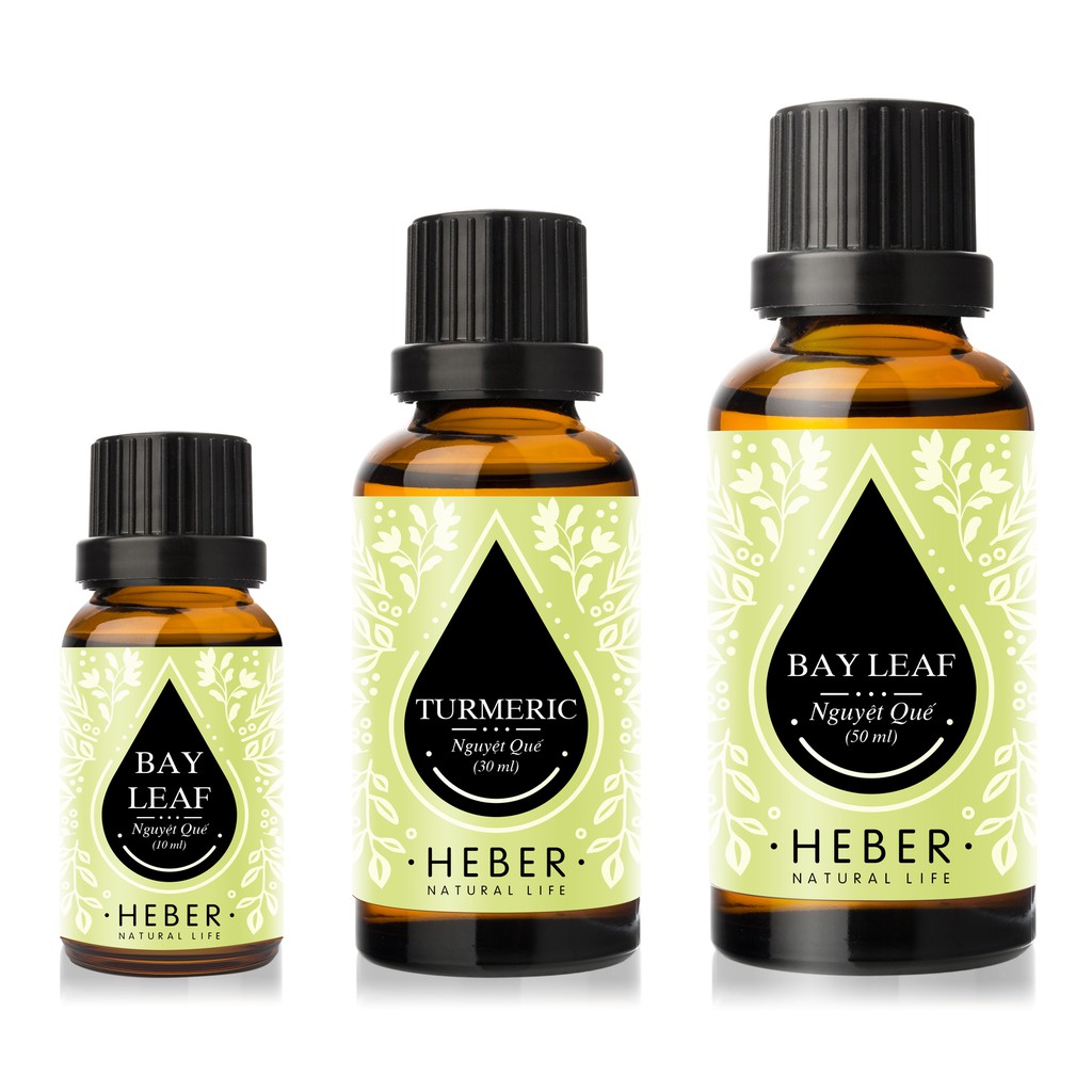 Tinh Dầu Nguyệt Quế Bay Leaf Heber Natural Life, Cao Cấp Nhập Khẩu, Thiên Nhiên Nguyên Chất, Chai 10ml/30ml/50ml