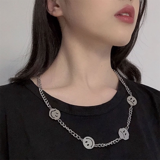 Vòng cổ họa tiết mặt cười bằng thép titan độc đáo