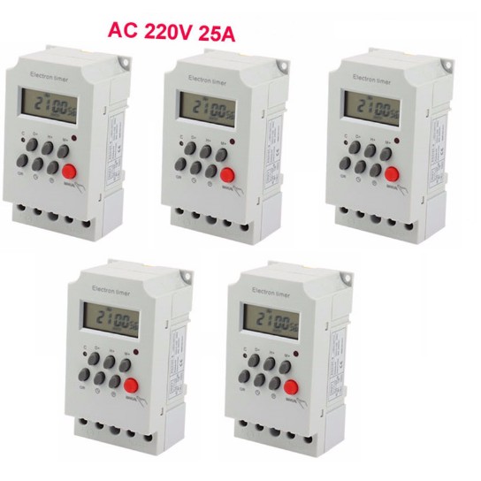 Combo 5 công tắc hẹn giờ KG 316T II đóng cắt tự động 220v 30A