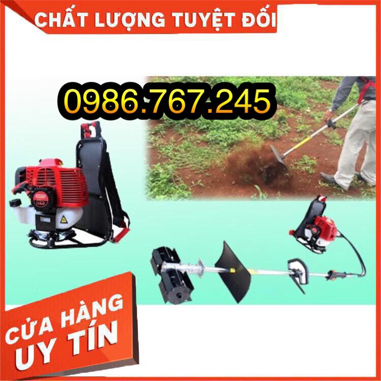 Máy xạc cỏ đẩy tay động cơ đeo vai VN2016 3 chức năng cắt cỏ , xạc cỏ