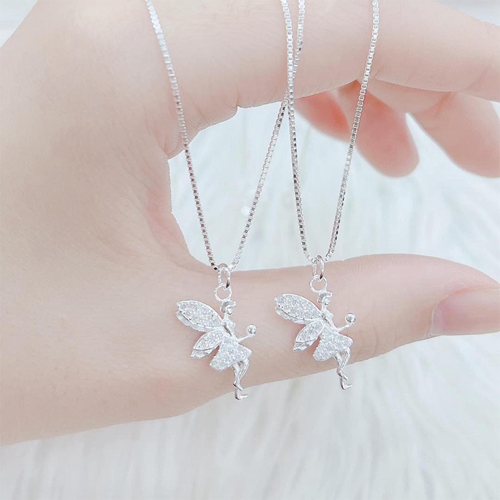 Dây chuyền bạc ATJ9082 thiết kê mặt thiên thần cao cấp , vòng cổ Angel Necklace -  ANTA Jewelry