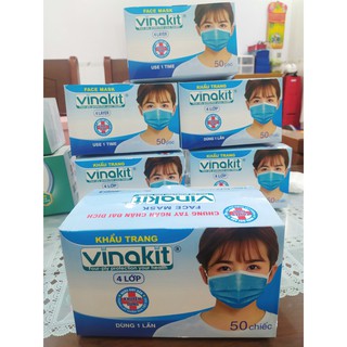 khẩu Trang 4 lớp VINAKIT (hộp 50 cái)