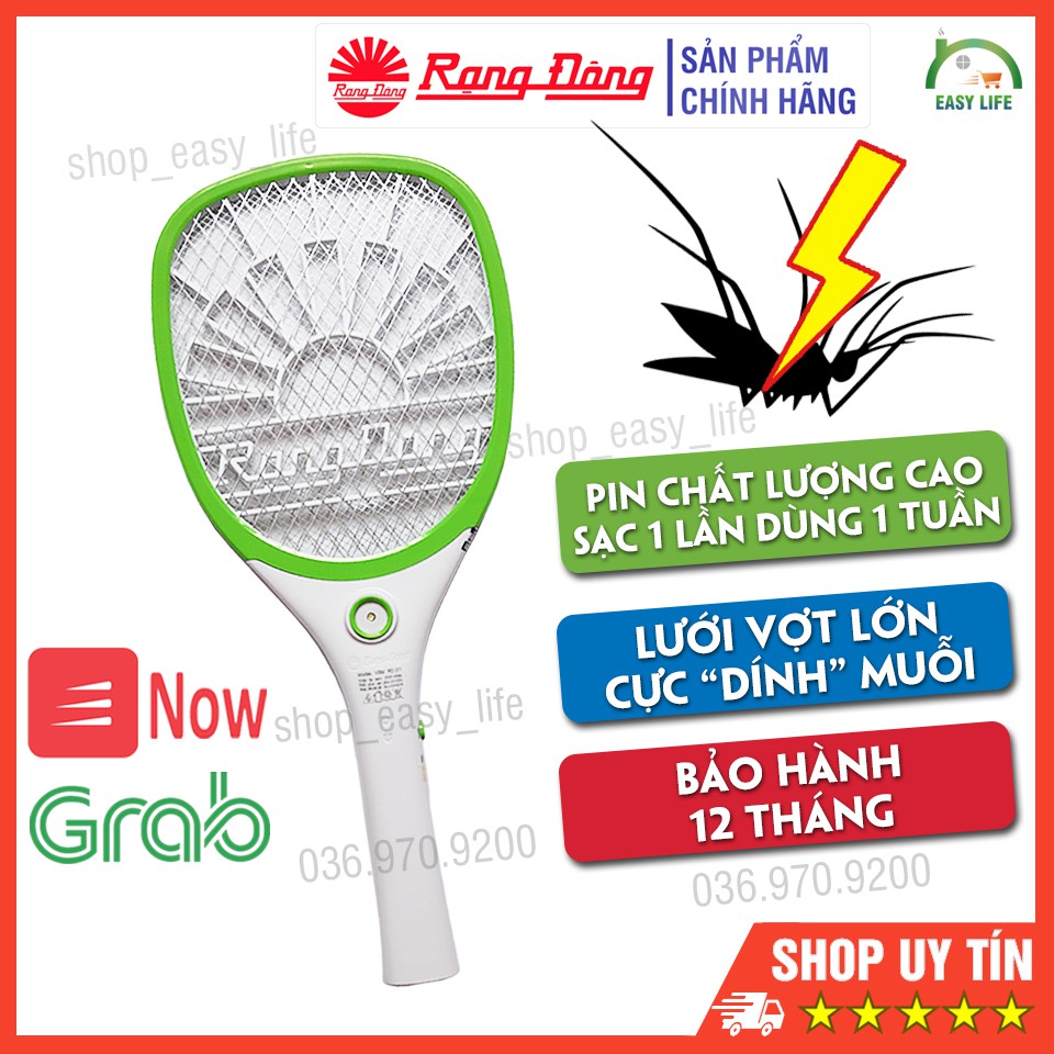 💥[PIN TRÂU]💥 Vợt Muỗi Siêu Bền - Rạng Đông - RD-VBM-2021