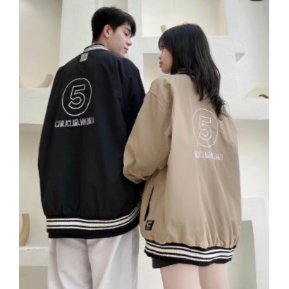 Áo Khoác Dù Bomber Nam Nữ in Số 5 Kèm Chữ CHILLCLUB .VN 2021 Hot Trend - Shop3nunisex