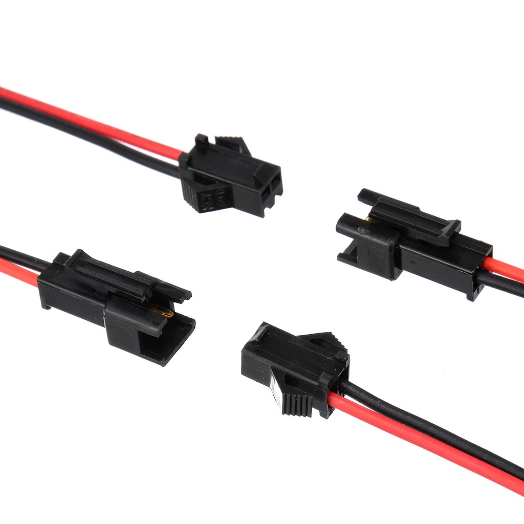 5 Pairs 2-Pin SM Plug Connector Cable Wire Male + Female 5 Of Each Connector