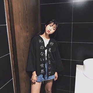 Áo khoác kimono chữ nhật