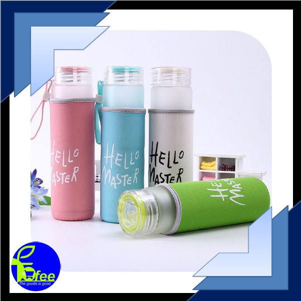 Bình Đựng Nước Thể Thao Bằng Nhựa Hình Hello Master 480ml