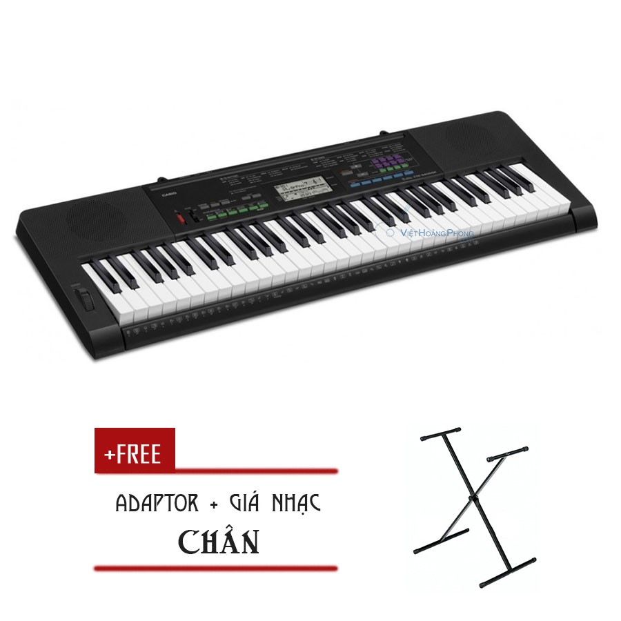 Đàn Organ Casio CTK-3400 tặng kèm AD + Giá nhạc + Chân