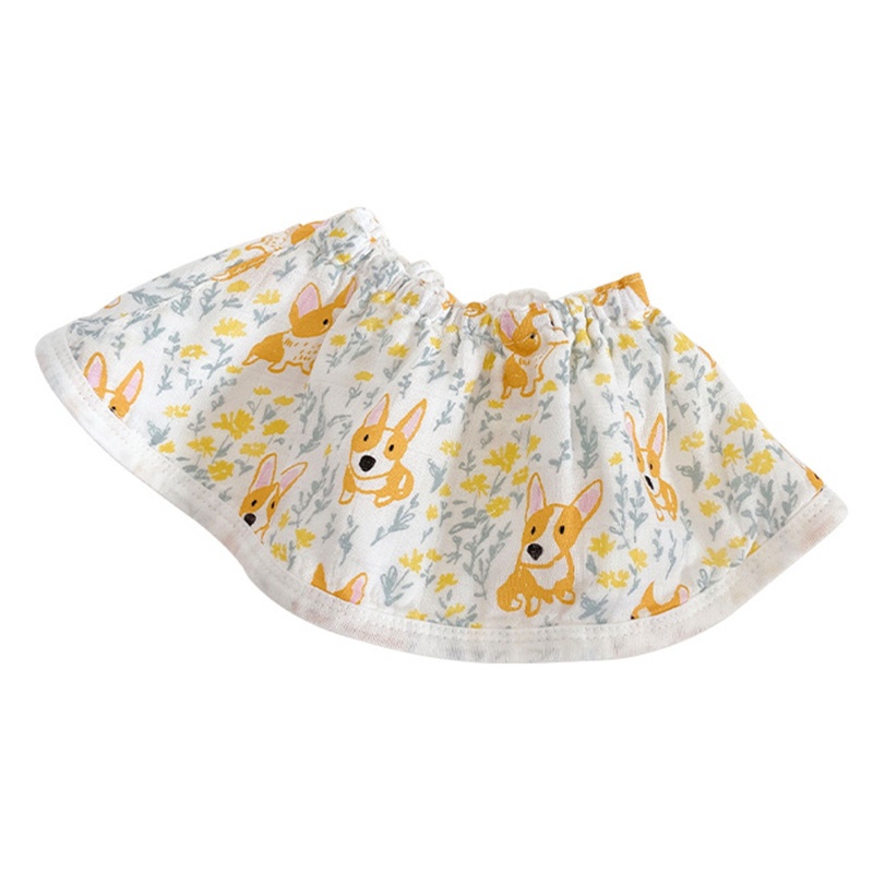 Yếm Ăn Vải Cotton Co Giãn Thoáng Khí Xoay 360 Độ In Họa Tiết Hoạt Hình Đáng Yêu Cho Bé