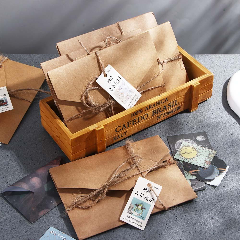 Set 30 Thẻ Giấy Dán Trang Trí Nhật Ký Phong Cách Vintage