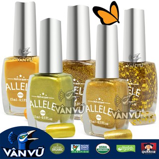 Các Gam Màu Vàng Quyến Rũ, Kim Tuyến, Nhũ, Bạc, Sơn Móng Tay Allele 15ml Mẫu Mới, Tông Màu Sang Trọng