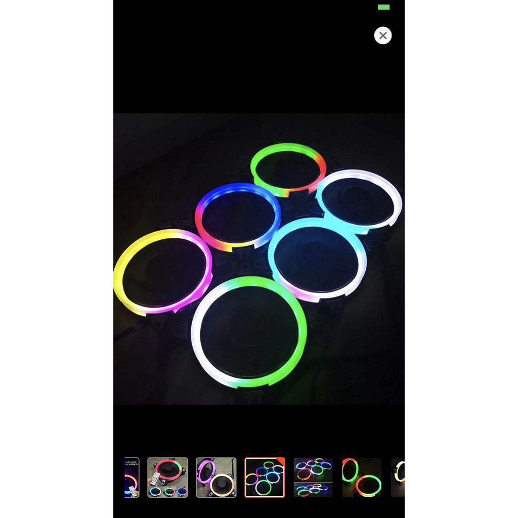 Bộ 3 fan 12cm Coolmon RGB Led Ring tặng bộ điều khiển remote led 2 vòng | BigBuy360 - bigbuy360.vn