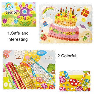Set 4 tranh khảm dán đá pha lê DIY giáo dục trẻ em