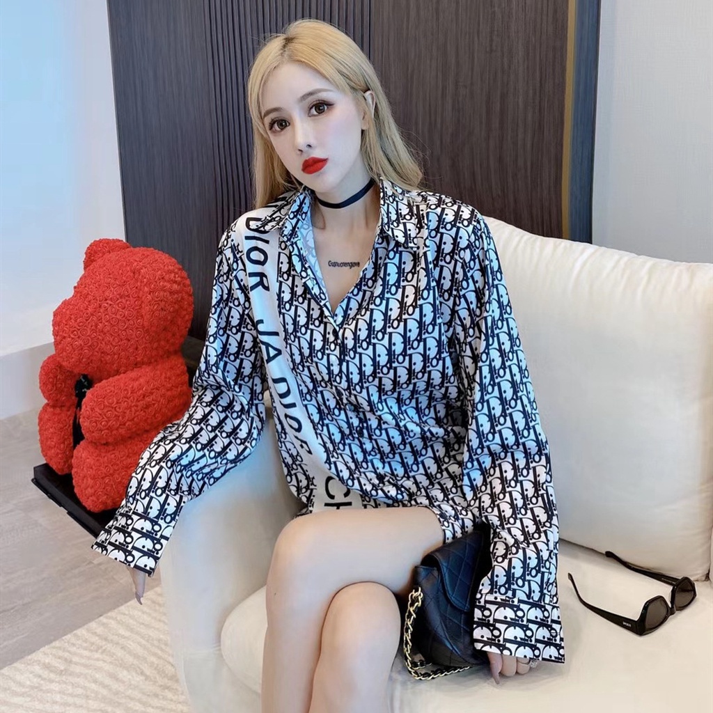 Áo sơ mi dài tay cổ chữ v phong cách Hàn Quốc thời trang cho nữ