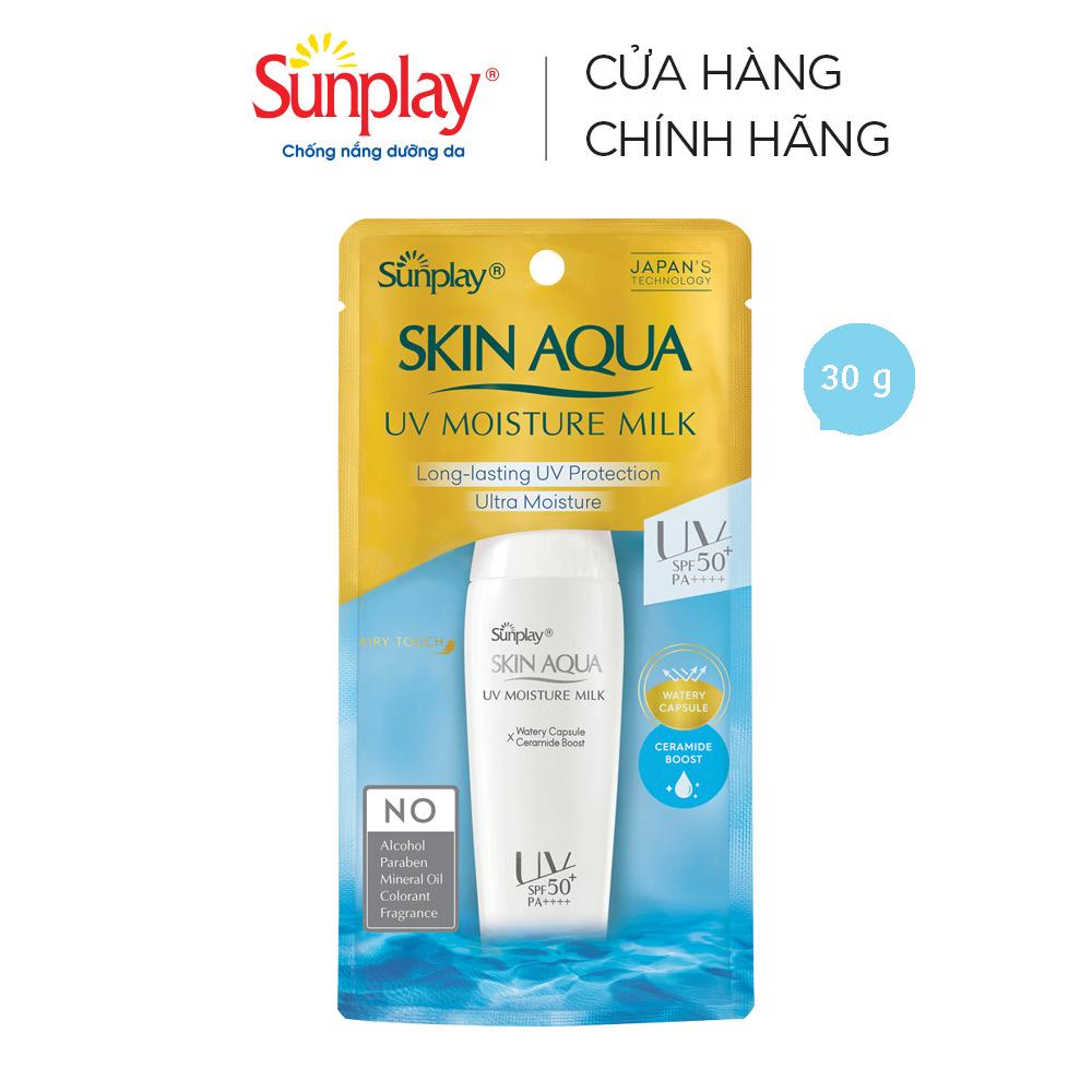 Sữa chống nắng dưỡng da ẩm mịn Sunplay Skin Aqua UV Moisture Milk SPF50+, PA++++ 30g