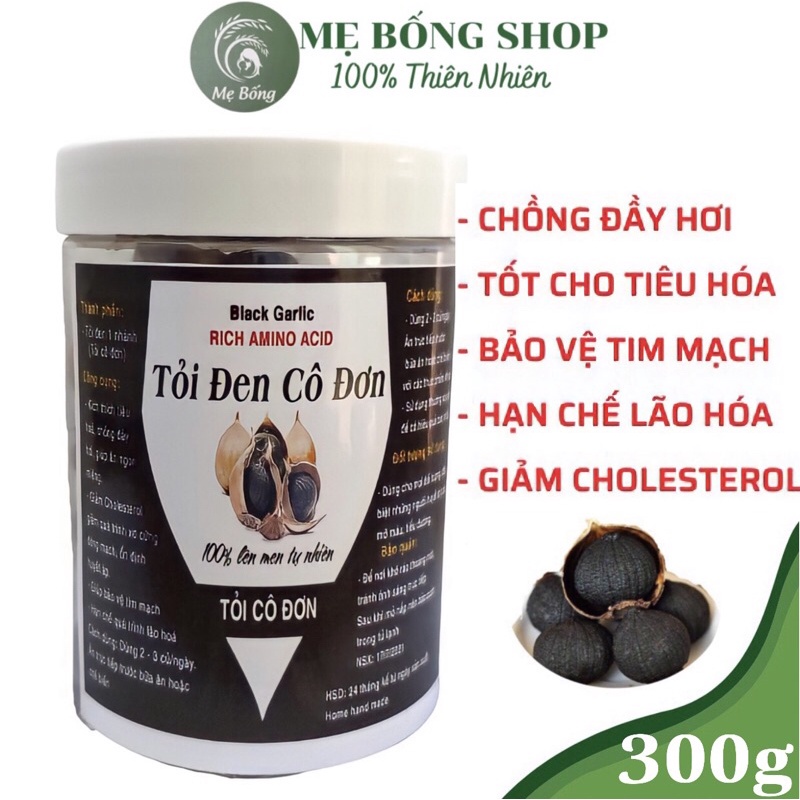 Tỏi đen cô đơn 1 nhánh hộp 300g🌺freeship🌺 tỏi Lý Sơn lên men tự nhiên