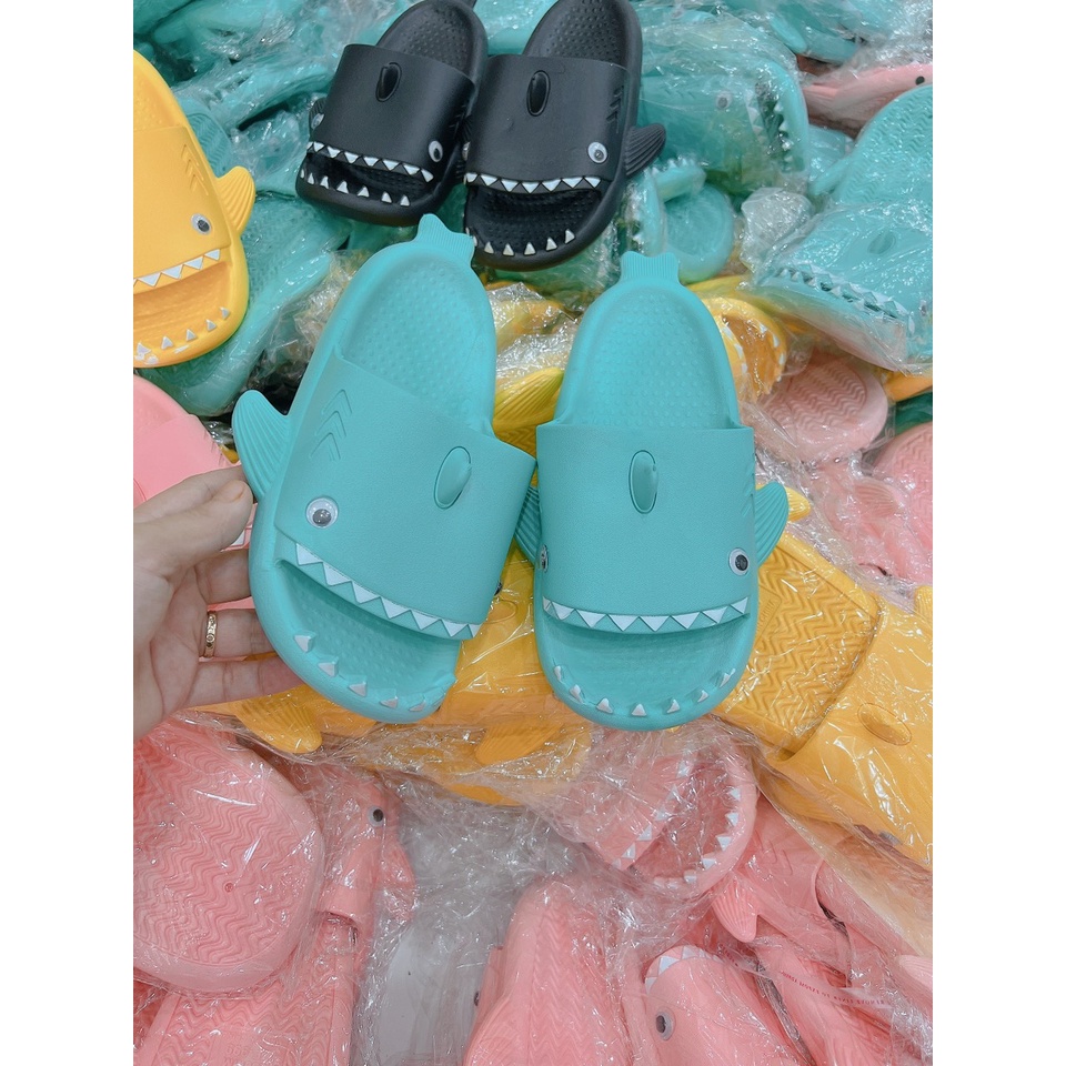 Dép bánh mì nữ, dép cá mập nhiều màu  đế độn siêu nhẹ chất liệu EVA size kép 36-41