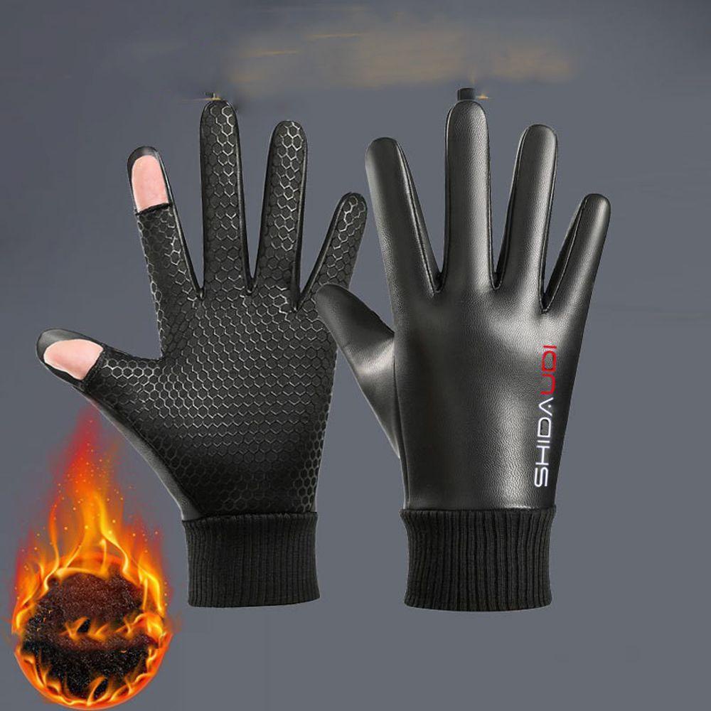 Găng Tay Da Pu Giữ Ấm Khi Lái Xe / Chơi Thể Thao Cho Nam