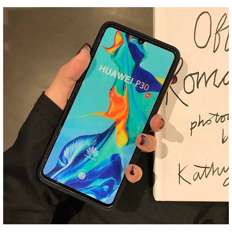 Ốp điện thoại màu thời trang chống vân tay và chống sốc cho Huawei P20 P30 Lite PRO 2019 P60 Pro