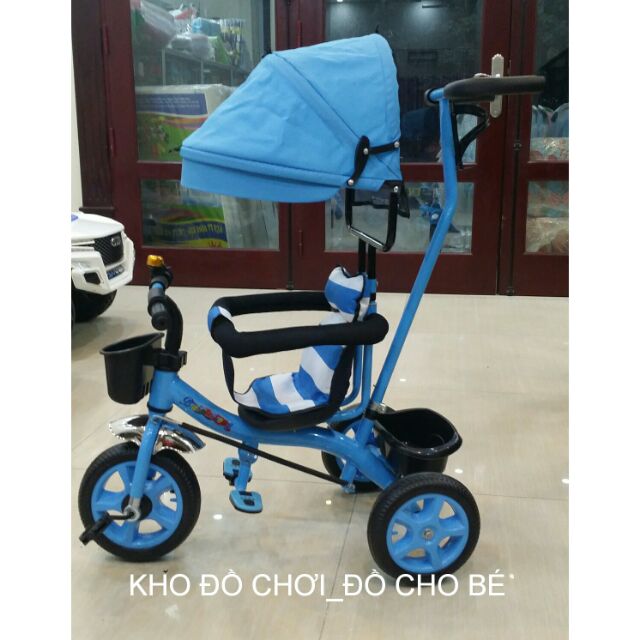 Xe đẩy kiêm xe ba bánh có mái che