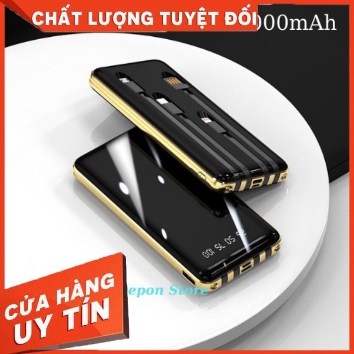 CHÍNH HÃNG GIÁ TỐT (LỖI 1 ĐỔI1)Sạc Dự Phòng 20000 mah,Sạc Đa Năng, Mẫu Dáng Đẹp Có Dây Sẵn Tiện Mang Theo, SẢN PHẨM BÁN 