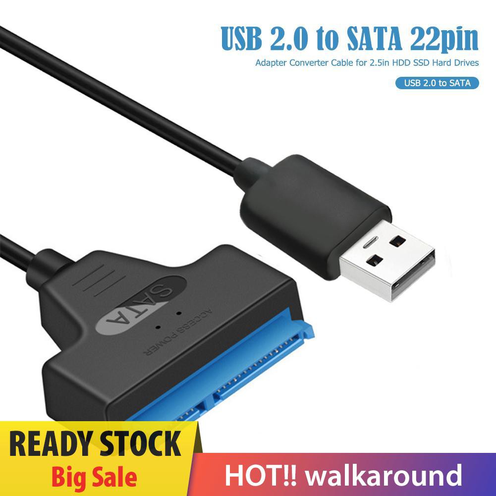 Cáp Chuyển Đổi Usb 2.0 Sang Sata 22pin Cho Ổ Cứng 2.5 Inch Hdd Ssd