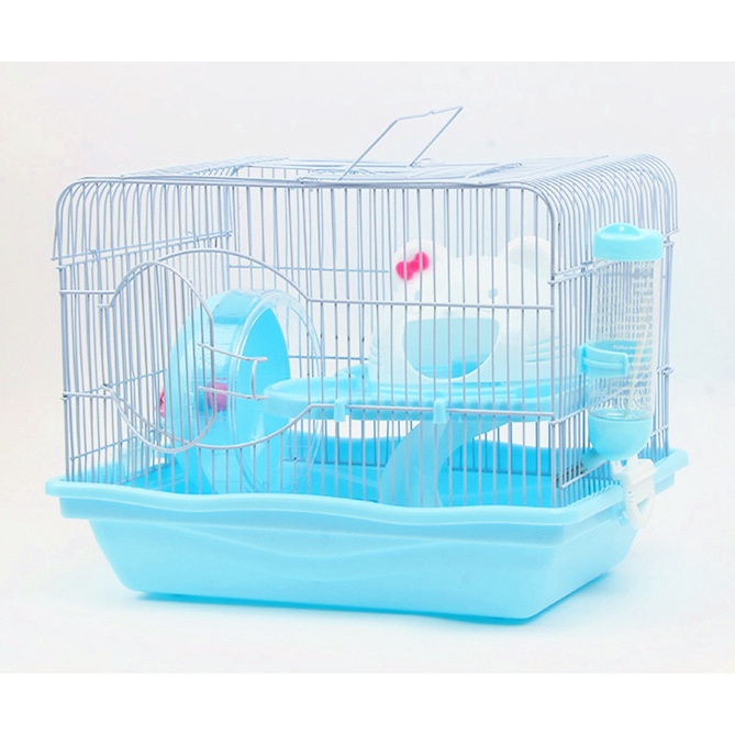 Lồng hamster mặt mèo size đại full phụ kiện kích thước 46x30x33 cm