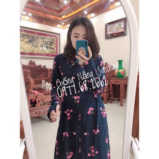 Áo Chống Nắng 2 Lớp Nữ Toàn Thân Vải Lanh Nhật Mát Lạnh Huyền My