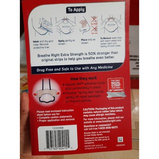 miếng dán chống ngáy Breathe right 72 miếng Mỹ