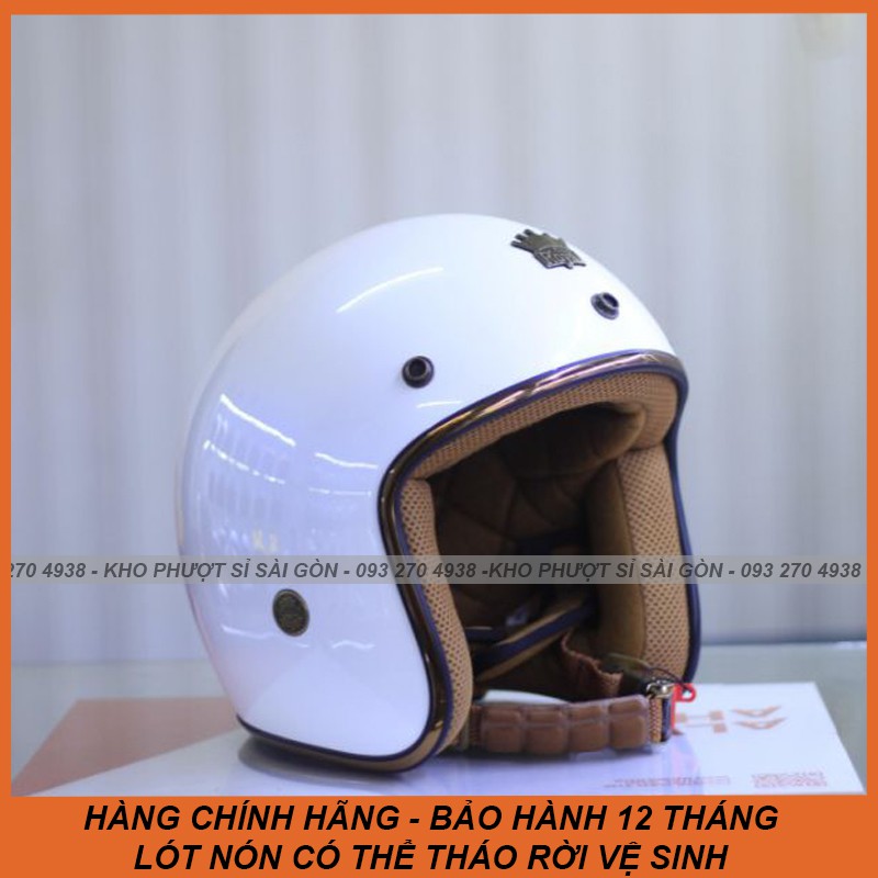 [Mũ tháo rời lót được] Mũ bảo hiểm 3/4 Royal m20c đen nhám, nón bảo hiểm kính âm đen mờ chính hãng