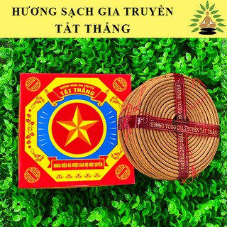Nhang Vòng Gia Truyền Tất Thắng, Nhang Khoang 24 Giờ Thơm Dịu Nhẹ, Mùi Trầm Hương ( Hộp 5 vòng )