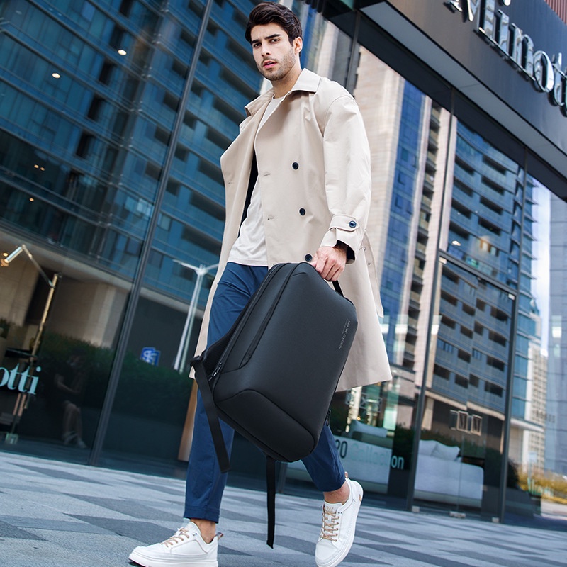 Balo Máy Tính Nam Mark Ryden Đa Chức Năng Màu Đen Chất Vải Oxford Dày Dặn Cứng Cáp Chống Thấm Nước