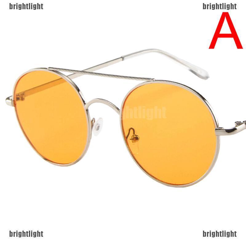 [Bright] Women Oval Sunglasses Frame Vintage Glasses Trendy Fashion Retro Shades New [LT]