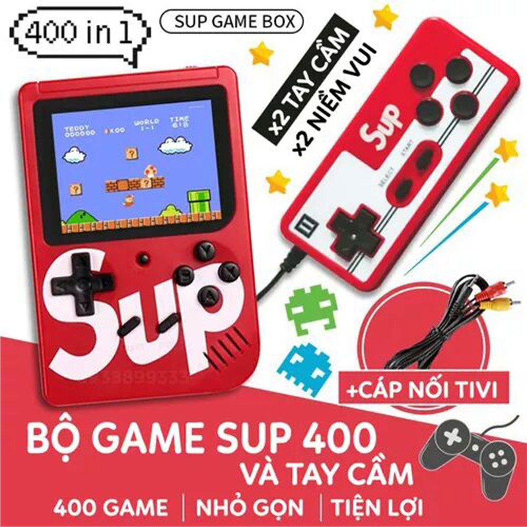 Máy chơi game 400 trò kèm theo tay cầm có thể chơi 2 người - NLVQ-7593-GKTC